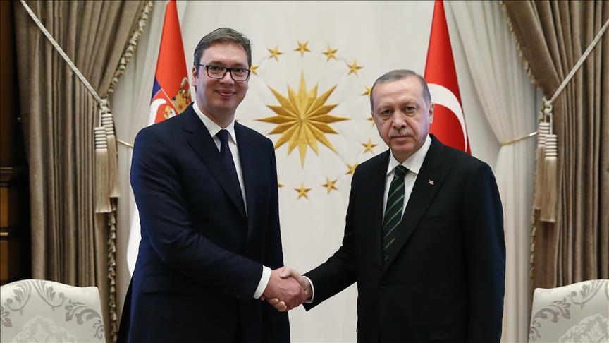 الرئيس أردوغان ونظيره الصربي يبحثان العلاقات الثنائية 