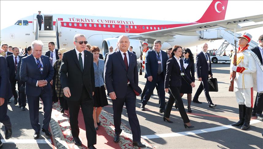 Президент Турции прибыл с визитом в Молдову 