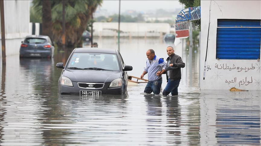 Fuertes lluvias que afectan a Túnez dejan al menos cinco muertos