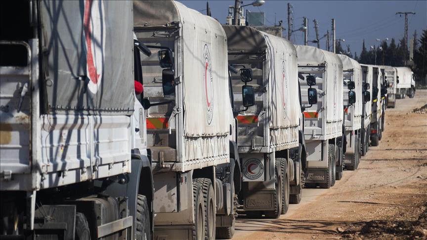ONU envía 30 camiones de ayuda humanitaria a Idlib, Siria