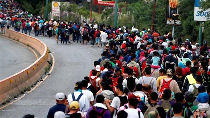 Caravana de migrantes centroamericanos que va a EEUU lleg a M xico