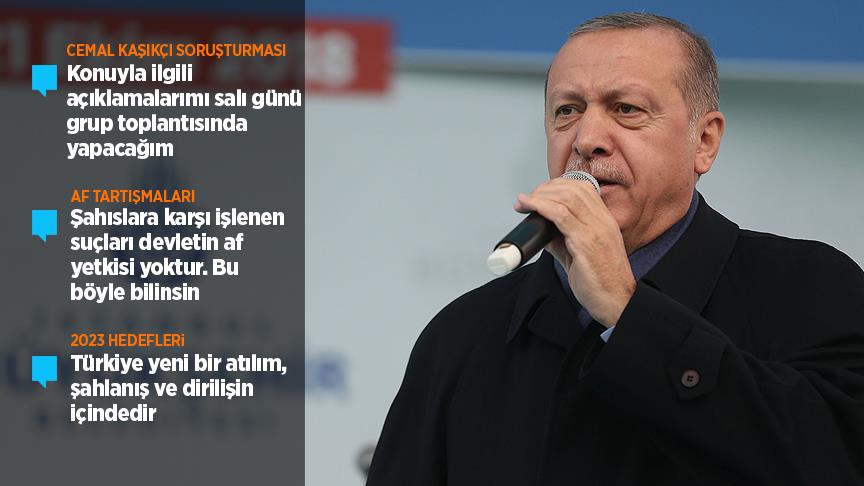 Cumhurbaşkanı Erdoğan'dan Cemal Kaşıkçı soruşturmasına ilişkin açıklama