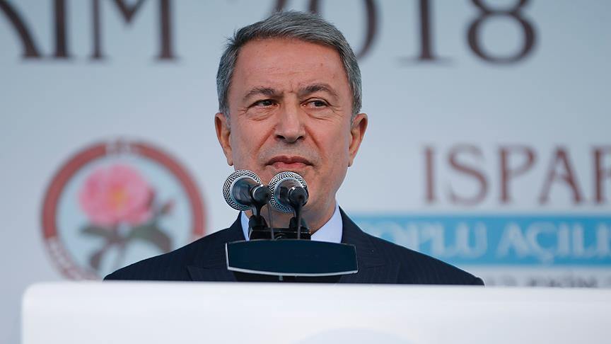 Milli Savunma Bakanı Akar: Türkiye'ye rağmen atılacak hiçbir adıma müsaade edilmeyecek