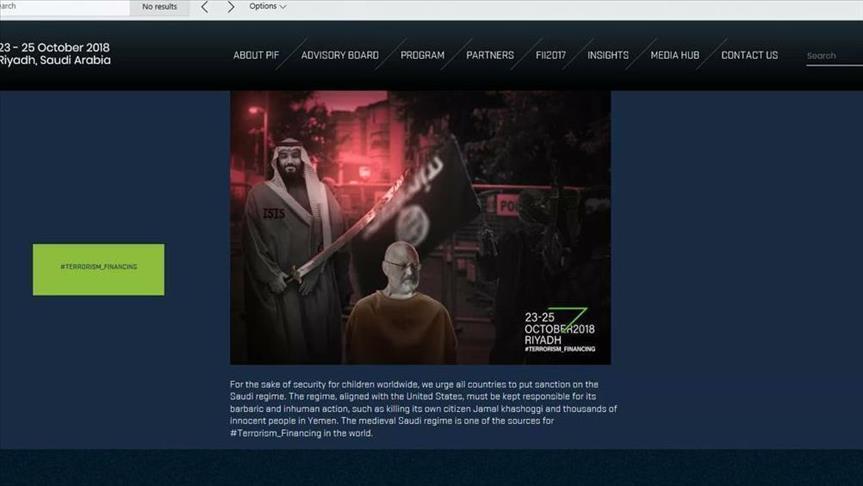 Website of Saudi investment conference hacked