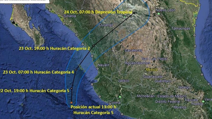 19 municipios del pacífico mexicano, en emergencia por huracán Willa