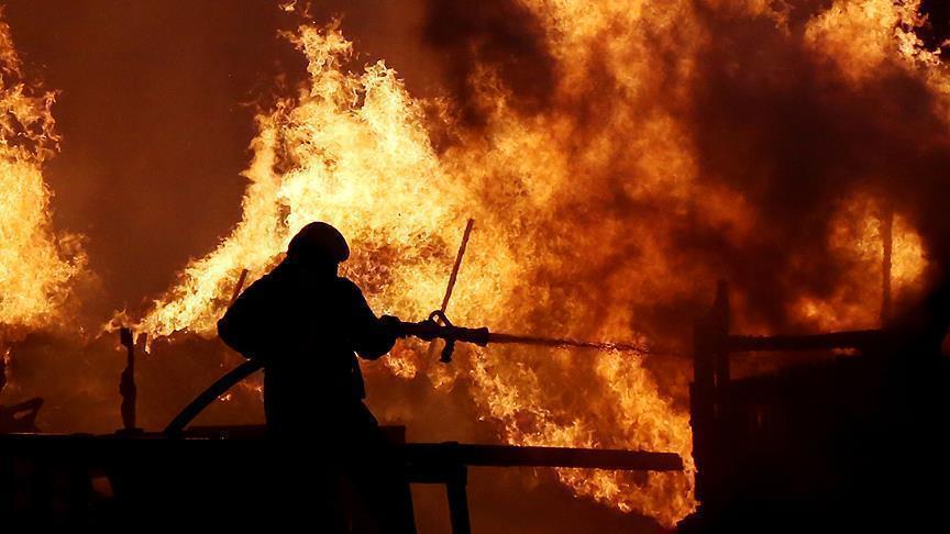 Fire tears through commercial district of Iraq’s Erbil