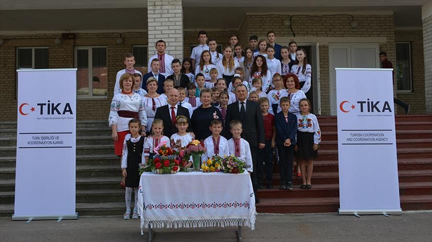 Turkey’s aid agency renovates school in Ukraine