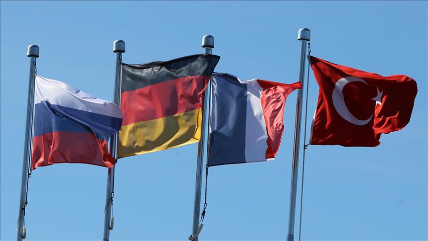 Turkish president meets German, Russian, French leaders