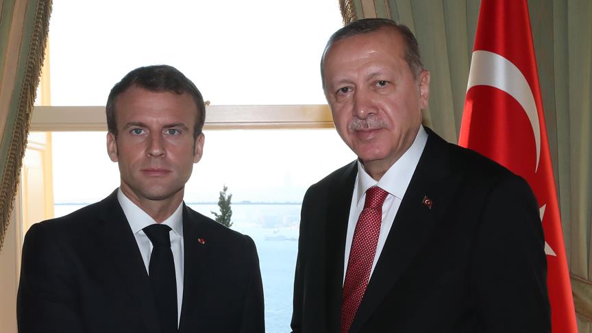 Erdoğan ile Macron görüştü