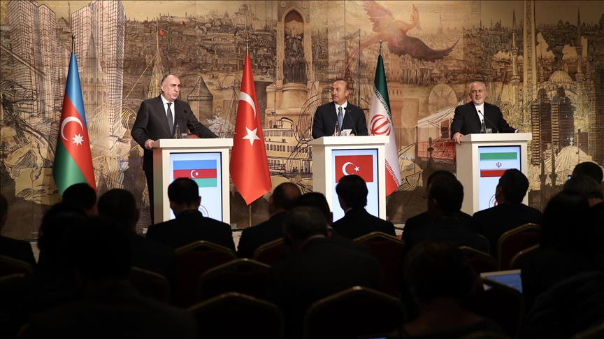 Turkish, Iranian, Azerbaijani FMs meet in Istanbul