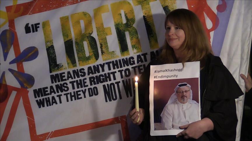 UK: Vigil held for Khashoggi outside Saudi embassy
