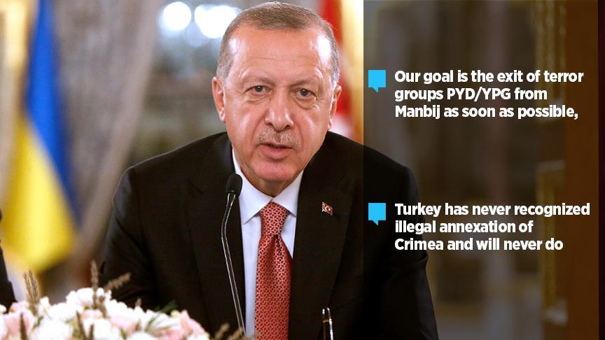 Erdogan calls on terrorists to leave Syria's Manbij