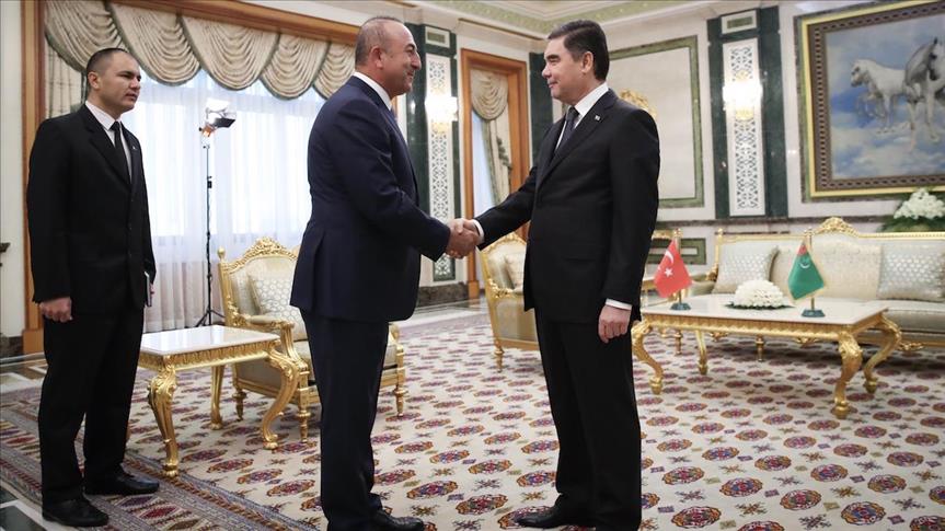 Turkish FM meets Turkmen president in Ashgabat