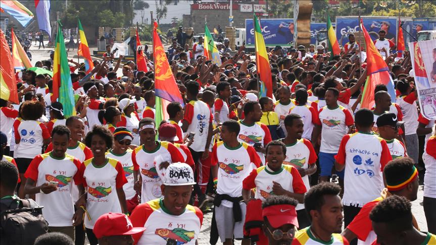 10,000 people run for EritreaâEthiopia newfound peace