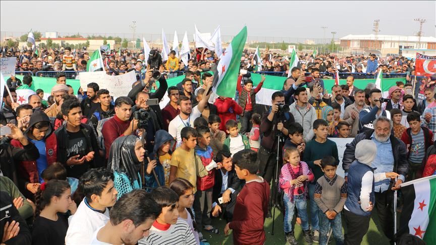Syrians in Turkey protest against YPG/PKK terror group