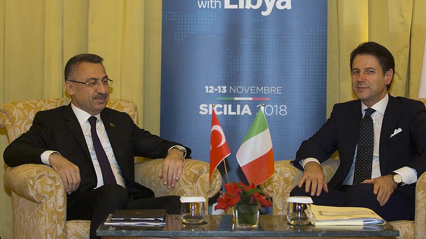 Cumhurbaşkanı Yardımcısı Oktay, İtalya Başbakanı Conte ile görüştü