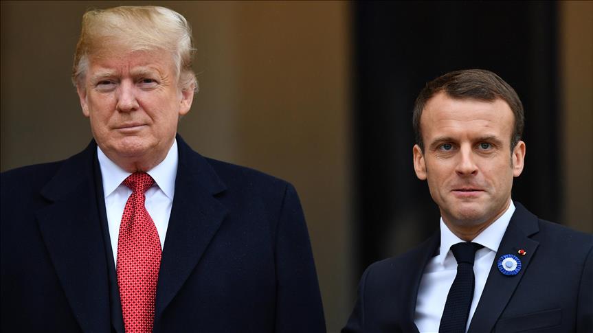 Trump continúa con sus críticas contra el presidente francés