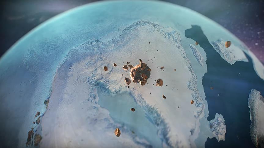 Grönland'de buz tabakası altında dev krater keşfedildi