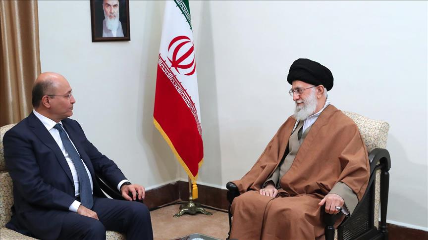 دیدار رئیس جمهور عراق با رهبر ایران در تهران