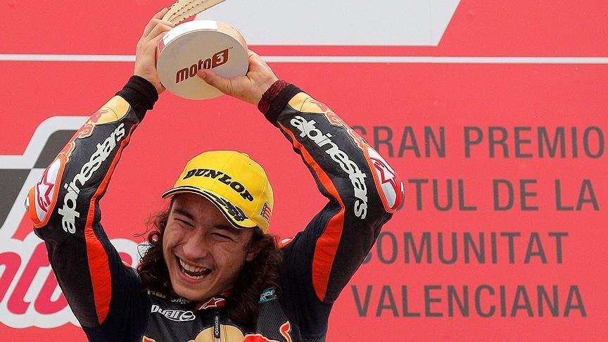 15-year-old Turkish rider wins Moto3 race in Spain 