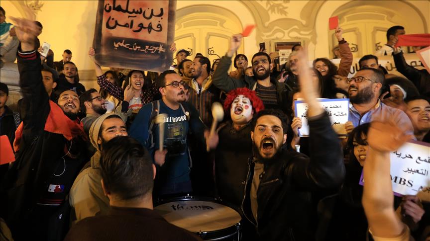 Tunisians protest planned visit of Saudi crown prince