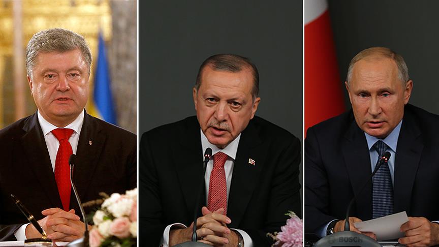 Cumhurbaşkanı Erdoğan, Putin ve Poroşenko ile görüştü