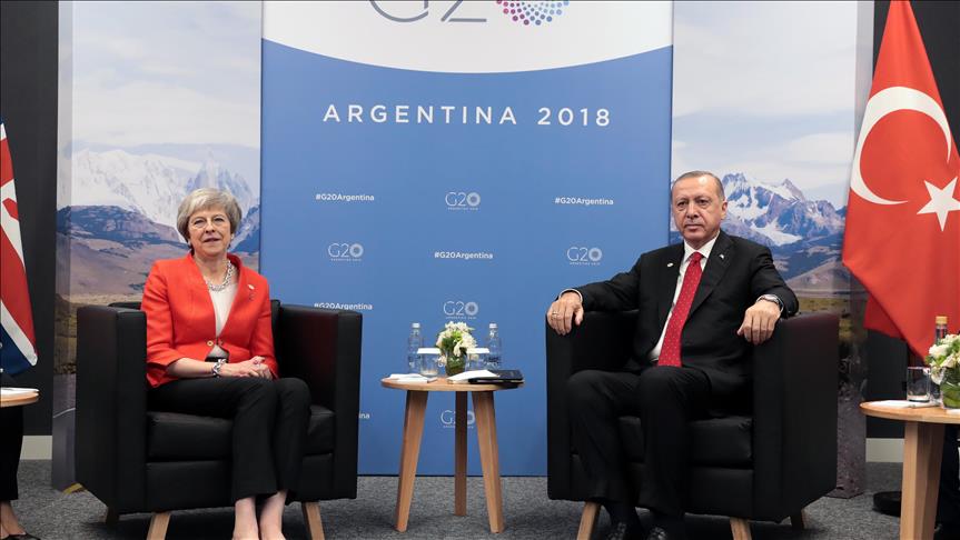 الرئيس أردوغان يلتقي ماي في الأرجنتين