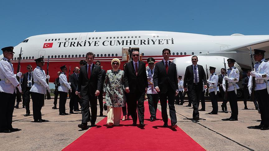 Arrivée d’Erdogan à Asuncion