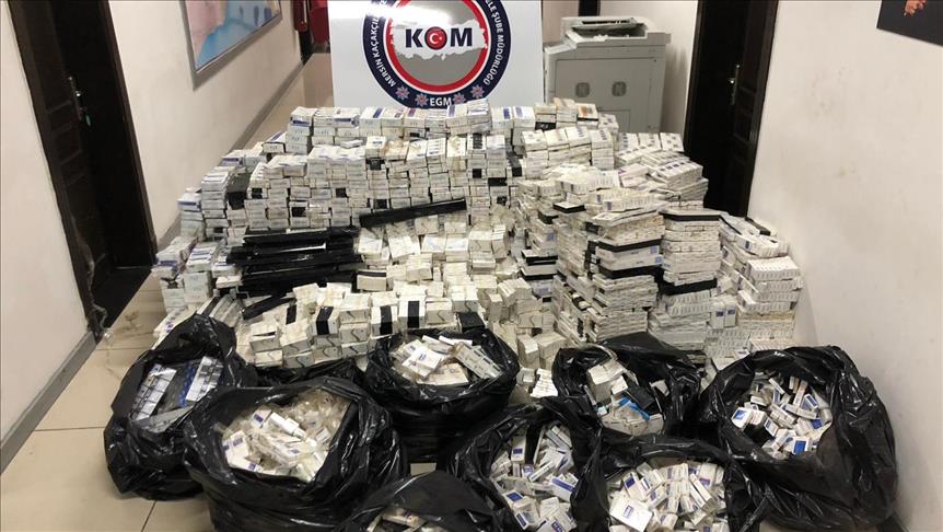 Mersin'de 21 bin 700 paket kaçak sigara ele geçirildi