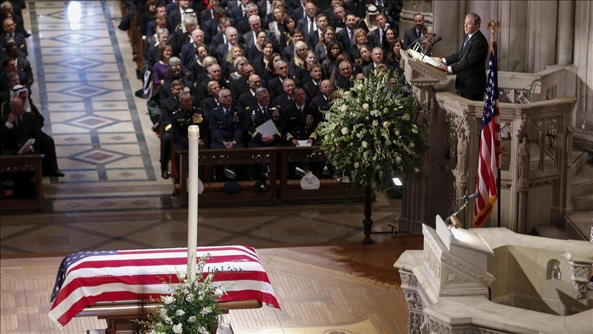 Former US President George HW Bush laid to rest