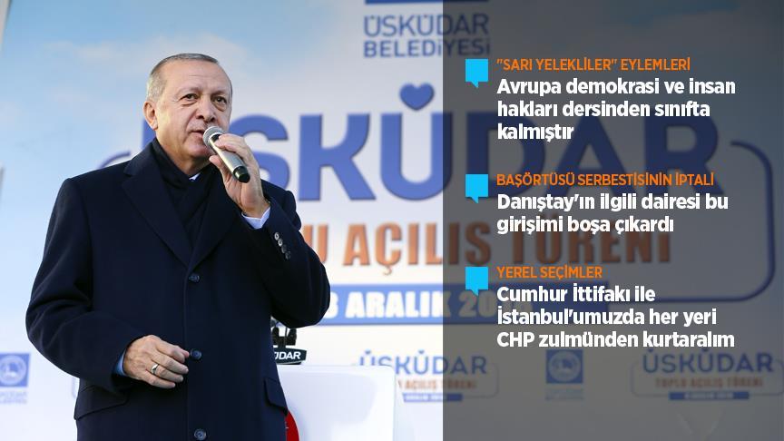 Cumhurbaşkanı Erdoğan: Avrupa sokaklarındaki görüntüleri endişeyle takip ediyoruz