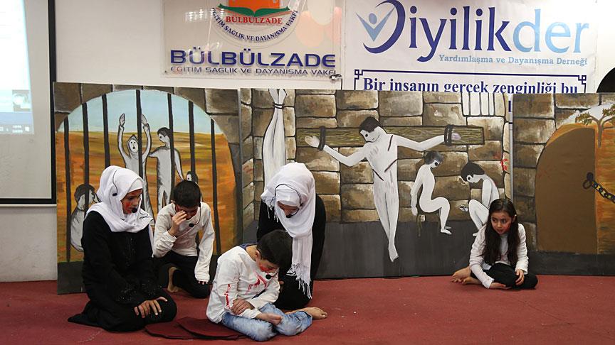 Gaziantep'te tutuklu Suriyeliler için protesto