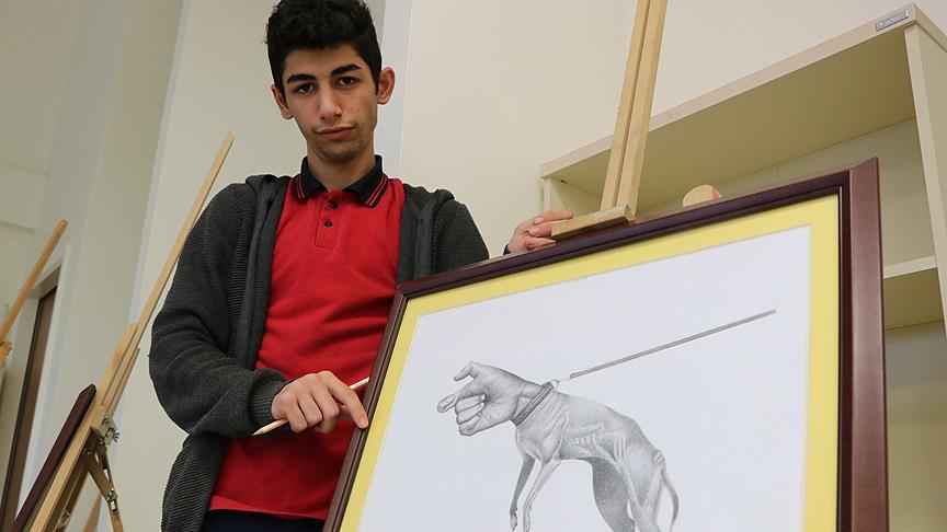 batmanli genc ressam odullere doymuyor