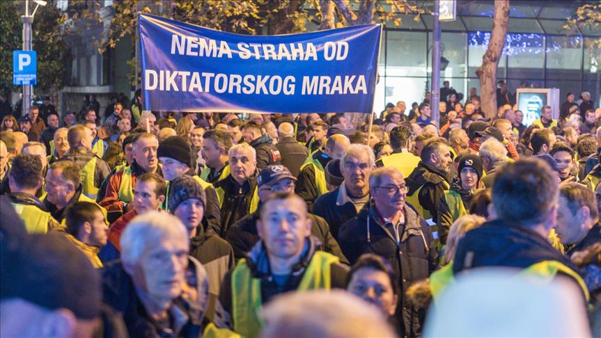 Podgorica: Protest zbog hapšenja Nebojše Medojevića, DF najavio nova okupljanja