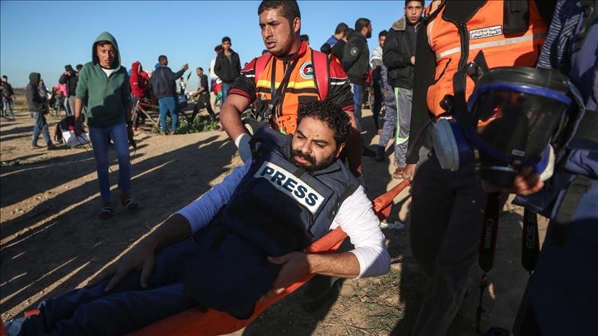 زخمی شدن خبرنگار آناتولی در نوار غزه
