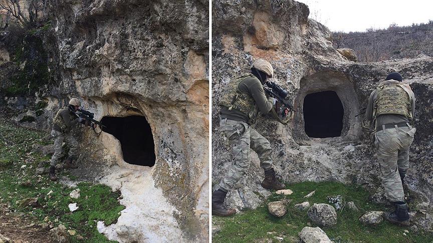 PKK'lı teröristlerin barındığı yerler imha edildi