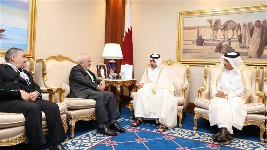 دیدار وزیر خارجه ایران و نخست وزیر قطر در دوحه