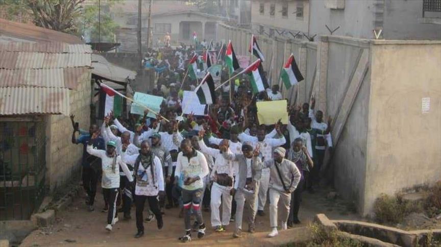 Hundreds hold pro-Palestine rally in southwest Nigeria