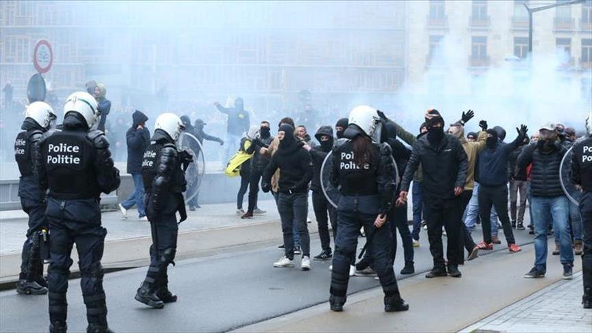 В ходе протестов в Брюсселе задержали 90 активистов