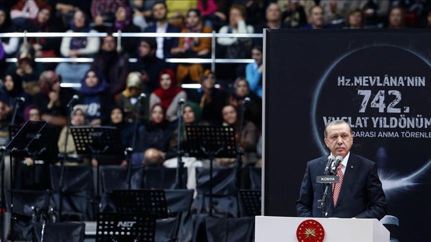 حضور اردوغان در مراسم بزرگداشت مولانا
