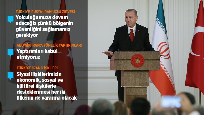 Cumhurbaşkanı Erdoğan: Bölgenin güvenliğini sağlamamız gerekiyor