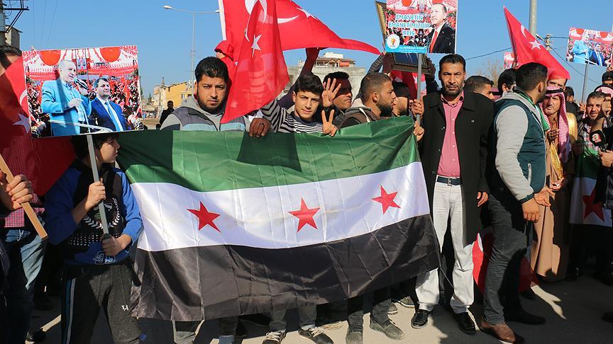 Suriye'de Fırat'ın doğusuna yapılacak harekata destek gösterileri