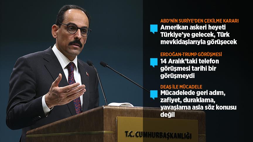 Cumhurbaşkanlığı Sözcüsü Kalın: Türkiye terörle mücadelesini en kararlı şekilde sürdürecek