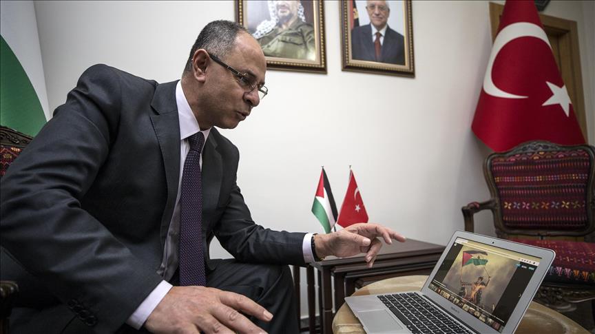 سفير فلسطين في أنقرة يصوت على صور الأناضول لعام 2018