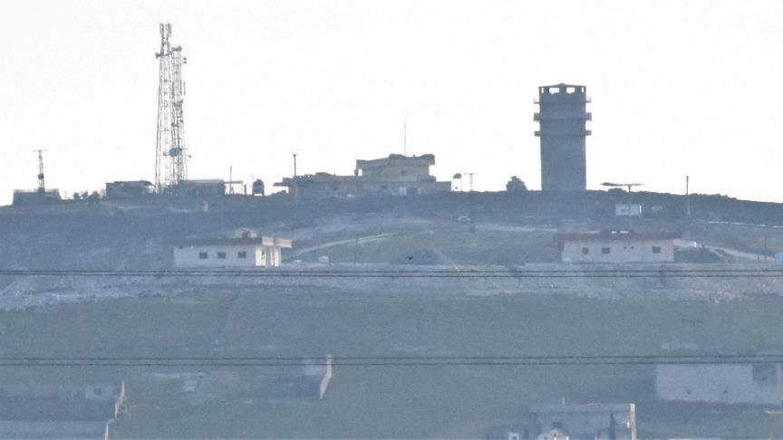 Aynularab'daki terör mevzilerinde zırhlı askeri araçlar görüntülendi