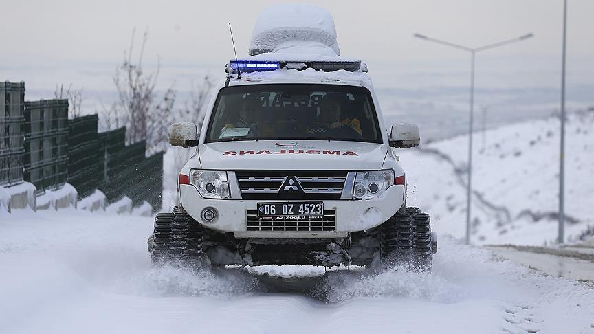 Başkentte paletli ambulanslar acil hastalar için göreve hazır