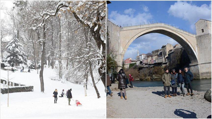 Danas u BiH: Dok je u Sarajevu padao snijeg, Mostar obasjan suncem
