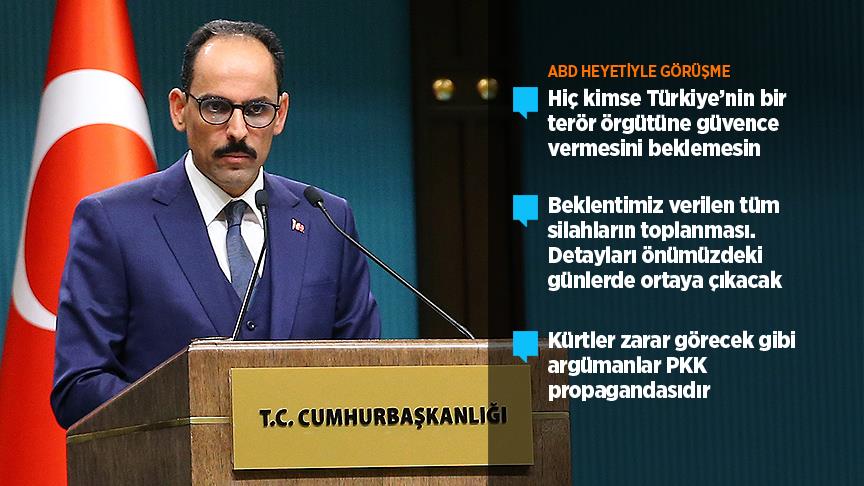 Cumhurbaşkanlığı Sözcüsü Kalın: Çekilme süreci terör örgütlerine fırsat alanı yaratmamalı