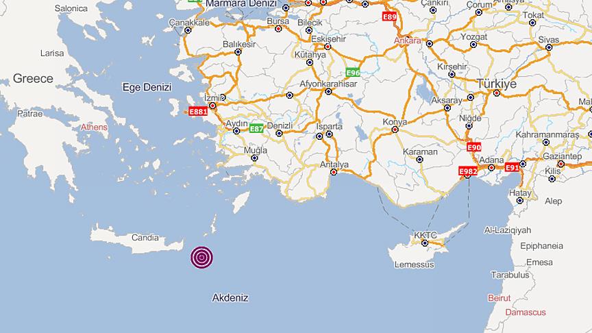 Akdeniz'de üst üste 2 deprem