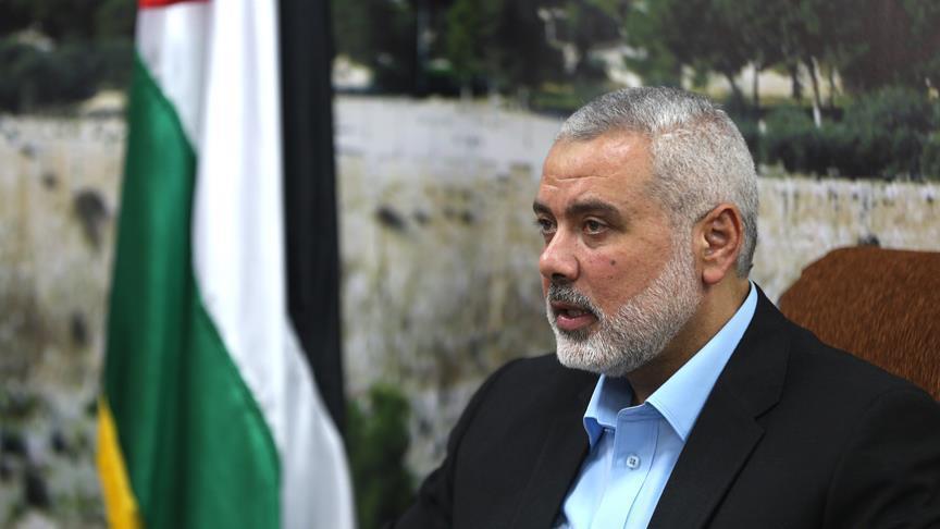 دیدار هیئت مصری با رئیس دفتر حماس در غزه